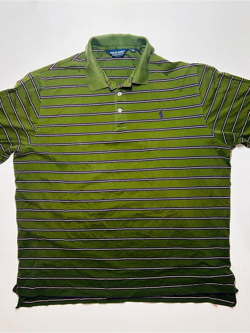 Polo Ralph Lauren Men’s XXL Green Purple Striped Polo Shirt